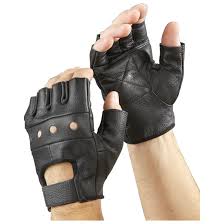 2 Prs Of Raider Fingerless Leather Gloves 178933 Gloves