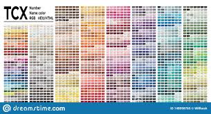 Color Table Pantone Fhi System Vector Color Palette With