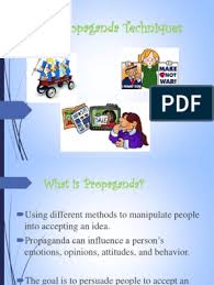 The fact of being important to or connected with what is happening or being discussed: Using Propaganda Techniques Propaganda Emotions