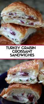 Croissant sandwiches for baby shower. Turkey Craisin Croissant Sandwiches Easy Party Sandwiches Everyday Jenny