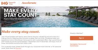 Hi mel, when did you sign up for the card? Ihg Accelerate 2019 Q4 Register Now Live From A Lounge