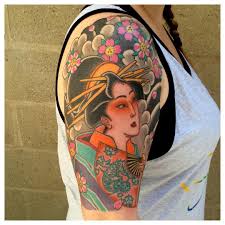 A photo guide for cool designs and ideas. Half Sleeve Japanese Geisha Tattoo Novocom Top