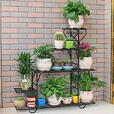 Ts Ideen Etagere Escalier 3 Marches Pour Plantes Et Deco Marron Jardin Balcon Terrasse Salon En Fleurs Interieur Pot De Fleurs Decoration Plantes Interieur