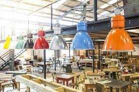 Fantastic additions to our vintage and industrial lighting range; Large Industrial Factory Lights Peppermill Interiors