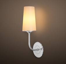 Modern Taper Sconce With Glass Shade Sconces Glass Shades Modern Sconce Lighting