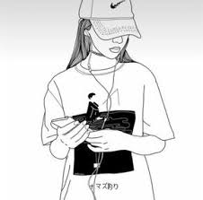 Art, dessiné, dessin, illustrations à la mode, fille. Dessin Mode Fille Nike Tumblr Dessins De Fille Portraits De Filles Dessin Noir Et Blanc