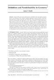 Pdf Definitions And Nondefinability In Geometry
