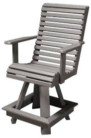 Amish Seaside Poly Composite 20 Rollback Swivel Counter Chair Poly Outdoor Furniture Wooden Garden Chairs Counter Chairs