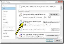 How To Automatically Spell Check Emails In Outlook 2013 Live2tech