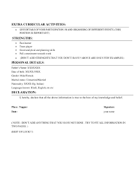 Resume Format For Iti Students