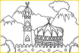 Lomba mewarnai edukasi orang tua dan sekolah republika online. 2002 Sketsa Gambar Masjid Lengkap Paling Mudah Digambar