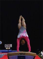 Biles has a total of 30 medals in olympic and world competitions, making her the face of us olympics heading into the 2021 games. Gif Of Simone Biles Amanar Vault Gymnastics Gifs Gymnastics Stunts Cool Gymnastics Tricks Gymnastics Videos Gymnastics Skills Gymnastics Stunts