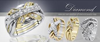 If you find yourself being completely stumped by our puzzle rings, we have some instructions on how to put them back together. Puzzle Rings Creations Silver Gold Platinum Diamond Puzzle Rings