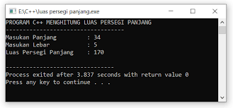 Ukuran panjang dan lebar tersebut merupakan dasar perhitungan pada persegi panjang dalam mencari luas atau pun kelilingnya. Program C Menghitung Luas Persegi Panjang Kelas Programmer