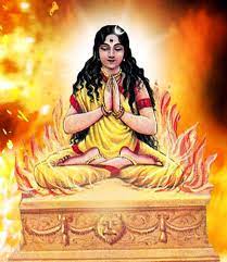 Aadi Shakti - 󾓶 Goddess Dakshayani's self immolation in the Daksha Yagna  󾓶 Daksha Prajapati , the father of Dakshayani Sati lost all his knowledge  which he acquired through his penance _ Kannadafolks 
