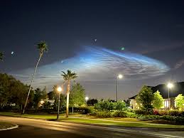 The enigmatic, parabolic light seen shooting across the north carolina sky early sunday morning might have looked out of this world but likely was very earthly. Sun Illuminates Remnants Of Spacex Launch Creating Noctilucent Clouds Wfla