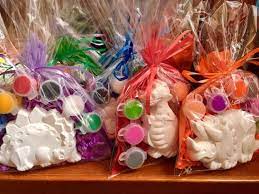 Dinosaur Party Favors Diy Three Different Dinosaurs In The Gift Bags With Paint And Brush 4 Tall Dinosaur Party Favors Dino Birthday Party Dinosaur Party