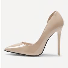 Nude Tan Pointed Toe Heels Pumps