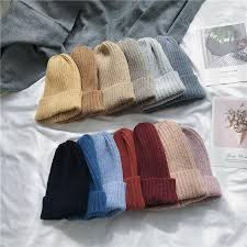 Mohair Chunky Rib Knitted Pastel Colors Warm Beanie Beanie Outfit Hat Fashion Winter Fashion Outfits