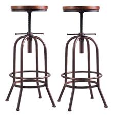 Metal bar stools go particularly well with a basement bar or a kitchen with modern decor. 26 Inch 32 Inch Vintage Industrial Bar Stool Metal Wood Swivel Bar Stool Retro Bar Height Stool Counter Height Adjustable Kitchen Stools Set Of 2 Fully Welded Extra Tall Pub Height Copper 2pcs Buy Online In Antigua And Barbuda At Antigua Desertcart Com