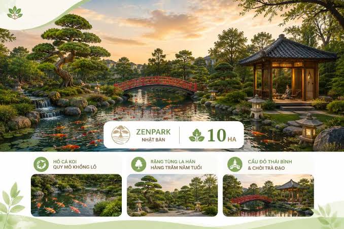 Không gian sống xanh tại Zen Park mang đến môi trường trong lành và thư thái.