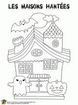 Coloriage Maisons Hantees Sur Hugolescargot Com Maison Hantee Coloriage Histoire Halloween