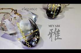 uvレジン アクリル絵の具で 和モダン ペンダント resin accessory japanese modern style youtube 樹脂ジュエリー uvレジン レジン