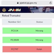 Jpj inquiry of latest vehicle registration number feature is the up to date vehicle registration number checking system introduce by the road transport department of malaysia (jpj) to improves its services. Jpjebid Result Keputusan Terder Bidding Number Plate