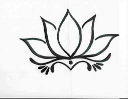 Cool black outline lotus flower tattoo stencil. Lotus Flower Tattoo Drawing Novocom Top