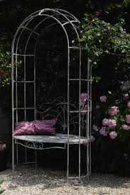 Rankbogen Aurelie Mit Bank Vintage Grau T 63 Cm B 104 Cm H 202 Cm Gartenbank Metall Gartengestaltung Ideen Garten