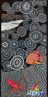 Aboriginalcontemporaryart Coraltrout Lobster Crayfish Shark Dots Indigenous Austra Indigenous Australian Art Aboriginal Dot Painting Aboriginal Artwork