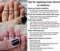 Some Tips And Tricks For Applying Color Street For Kids Color Street Nails Color Street Nail Tips