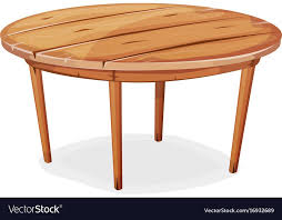 Cartoon Wood Table Vector Image On Vectorstock Wood Table Funny Furniture Table
