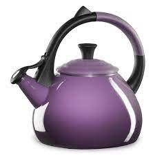 Le Creuset Enameled Steel Oolong Tea Kettle 1 8 Quart Cassis Cutleryandmore Com Purple Kitchen Accessories Purple Kitchen Purple Appliances