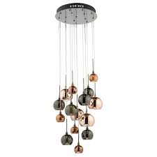 Dar Lighting Aurelia 15 Light Spiral Pendant In Bronze And Copper Fitting Type From Dusk Light Cluster Pendant Lighting Stair Lighting Ceiling Pendant Lights