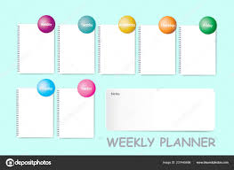 Weekly Planner Chart Notes Blank Spiral Notebook Each Day