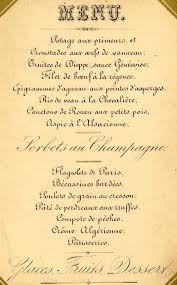 14 04 1880 Menu De Repas Prive A Anvers Cartes De Menu Menu Menus