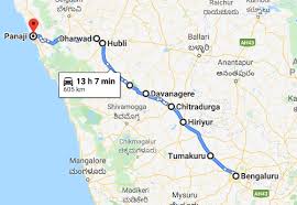 For custom/ business map quote +91 8929683196 | apoorv@mappingdigiworld.com. Bangalore To Goa By Road Distance Time And Useful Travel Information