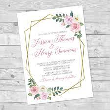 Geometric Wedding Invitation Modern Wedding Dusty Rose Etsy Geometric Wedding Invitation Rose Wedding Invitations Geometric Invitations