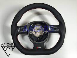 Steering Wheel Audi A3 S3 A4 A5 A6 A8 S Line Flat Bottom Leather Extra Thick Steering Wheel Audi Audi A3