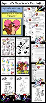 Squirrel S New Year S Resolution Activity Packet Colorful New Year S Activity Packet To New Years Activities Creative Writing Activities New Years Resolution