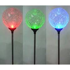 Intrigue Color Changing Solar Light Globes 1 Solar Lights Crackle Glass Solar Lights Garden