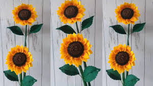 How to make felt sun flowers cara membuat bunga flanel matahari. Cara Membuat Bunga Matahari Dari Kain Flanel Hiasan Sudut Ruangan Youtube