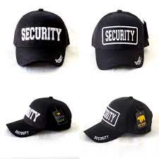 3d Embroidered Security Guard Adjustable Baseball Cap Hat Curved Visor Black Fashion Cap Baseball Cap Cap