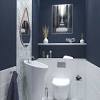 Ilustración de bañera blanca, ilustración de baño de espuma de bañera, burbujas de bañera pintadas a mano, pintura de acuarela, azul, mueble png. 3