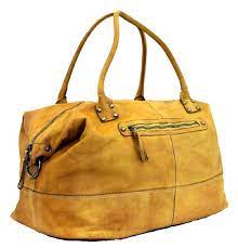 Weekender für damen jetzt online kaufen » vite envogue ✓ premium second markenvielfalt ✓ 100% originale designermode. Bzna Bag Joe Gelb Italy Designer Weekender Damen Reise Tasche Handtasc B Z N A