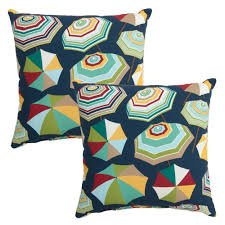 Hampton Bay Umbrellas Square Outdoor Throw Pillow 2 Pack 7050 02239100 The Home Depot Throw Pillows Beautiful Throw Pillows Outdoor Throw Pillows