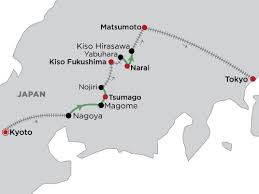 Do not rely on this map for route finding. Walk The Nakasendo World Journeys New Zealand Call 0800 11 73 11
