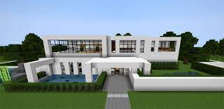 This modern mansion features a pool and a helipad. 20 Modern Minecraft Houses Nerd Reactor Minecraft Modern Modern Minecraft Houses Minecraft Mansion