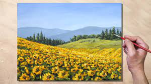Check spelling or type a new query. Acrylic Painting Sunflower Field Landscape Youtube
